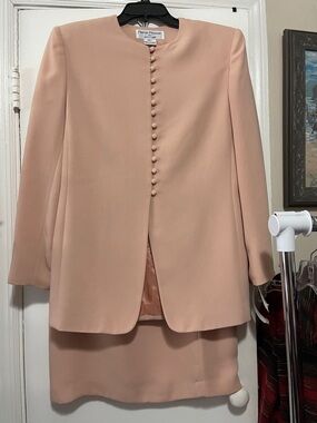 Rena Rowan Blush Pink Two Piece Skirt Suit Women’s 14 rose New with tags $214